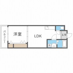 フジパレス谷町Ｂ棟の物件間取画像